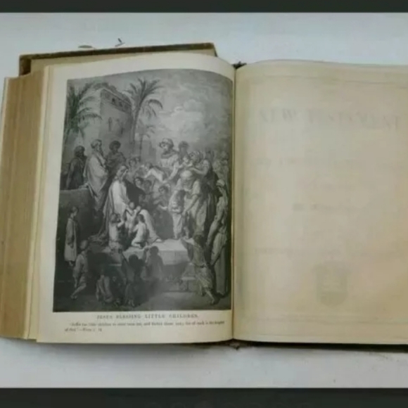 1869 RARE HOLY BIBLE; Comprehensive & Illustrative - Picture 2 of 8